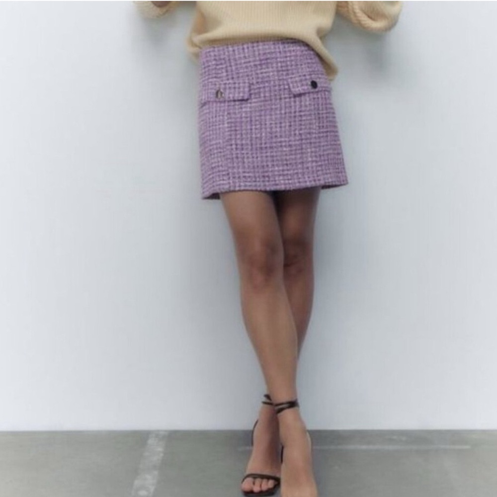 ZARA TWEED MINI SKIRT